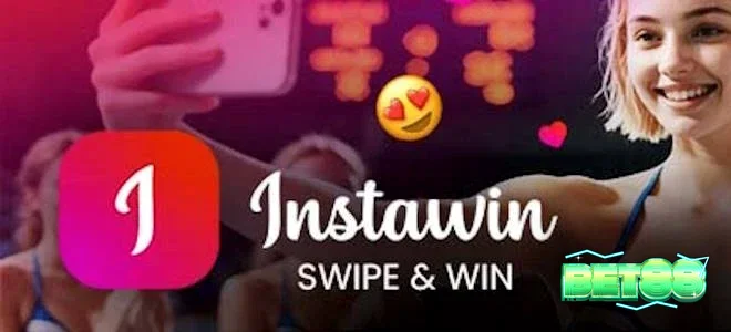 Giao diện trò chơi Instawin với phong cách bưu thiếp hiện đại
