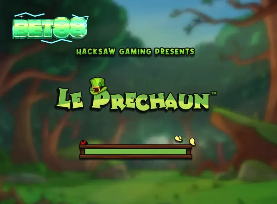 Giao diện trò chơi Le Prechaun với chú gấu mèo yêu tinh và lưới 5x5